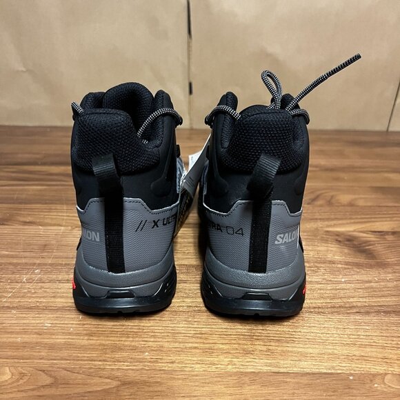Salomon X Ultra 4 Mid Gore-Tex Black Grey Men's 9 Vibram Hiking Boots $175 - Picture 4 of 9